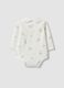 White organic cotton baby bodysuit with collar_1