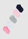 Multi-pack of short cotton socks in multicolour for girls_0