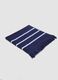 Blue cotton-blend beach towel with fringes_0