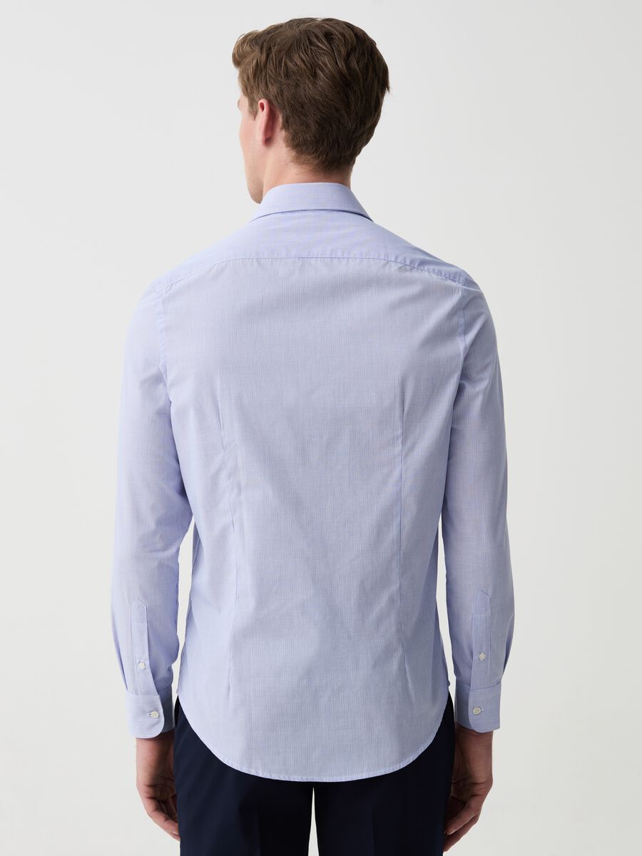 Slim-fit shirt with micro pattern_1