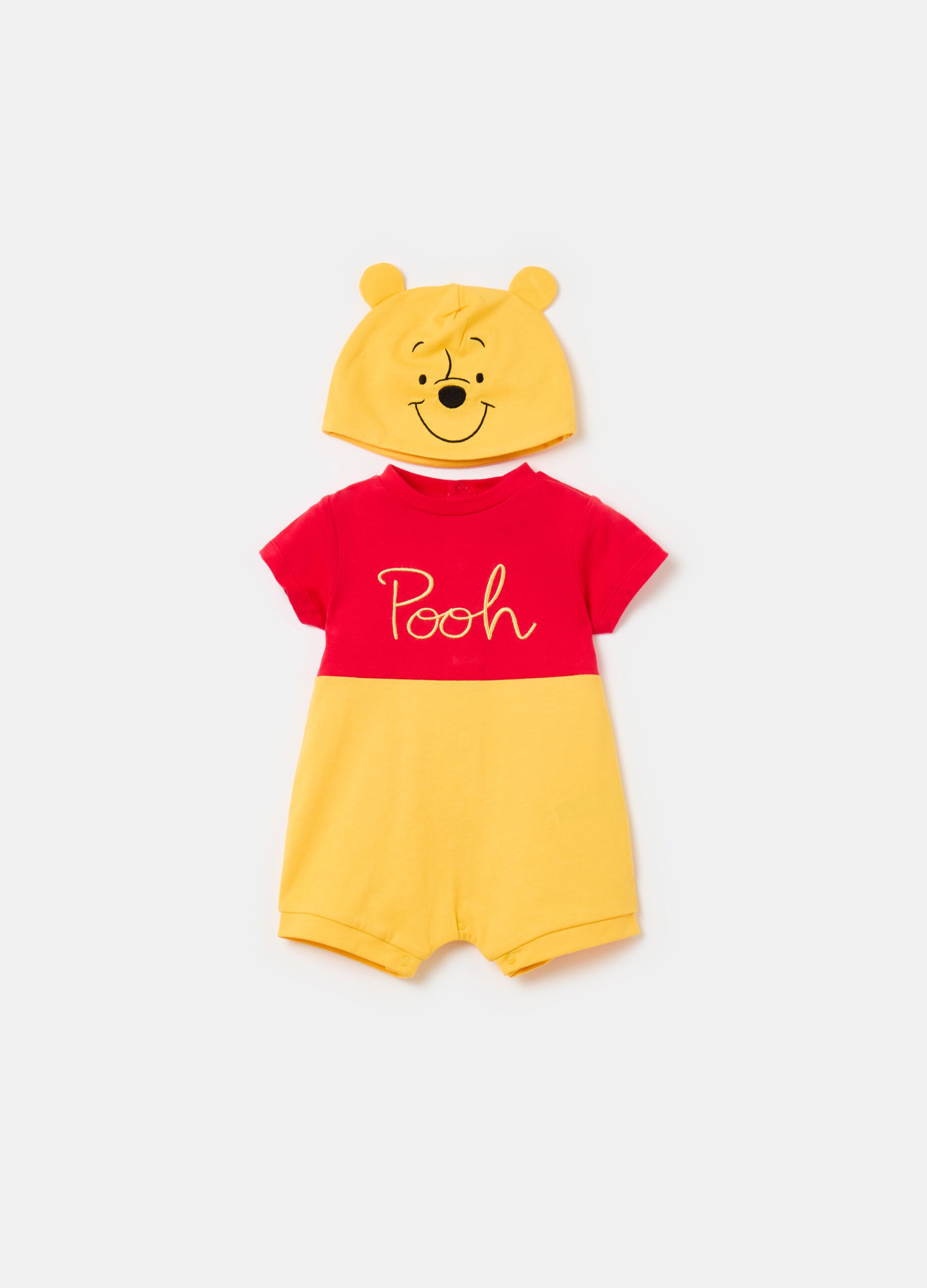 Winnie the Pooh romper suit and cap set