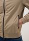 Beige regular fit bomber jacket with zip_3