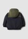 Navy zip-up hooded jacket_1
