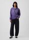 Blackberry purple cotton-blend hoodie with embroidered GAP logo_2