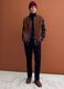Light brown V-neck gilet with patch pockets_1