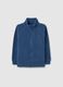 Child's blue fleece with high collar and full zip, over fit_0