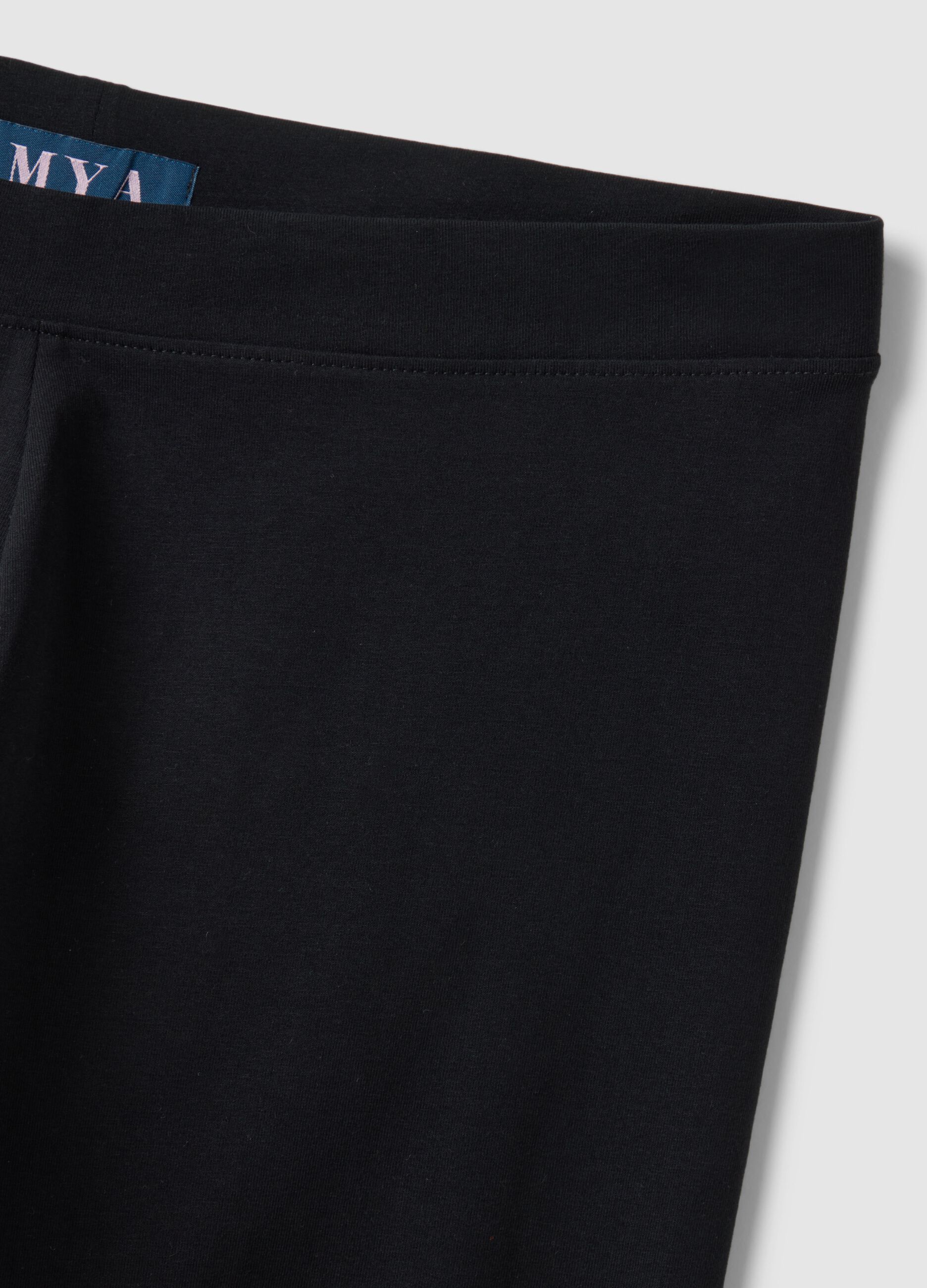 Schwarze Skinny-Fit-Leggings aus Stretch-Baumwolle