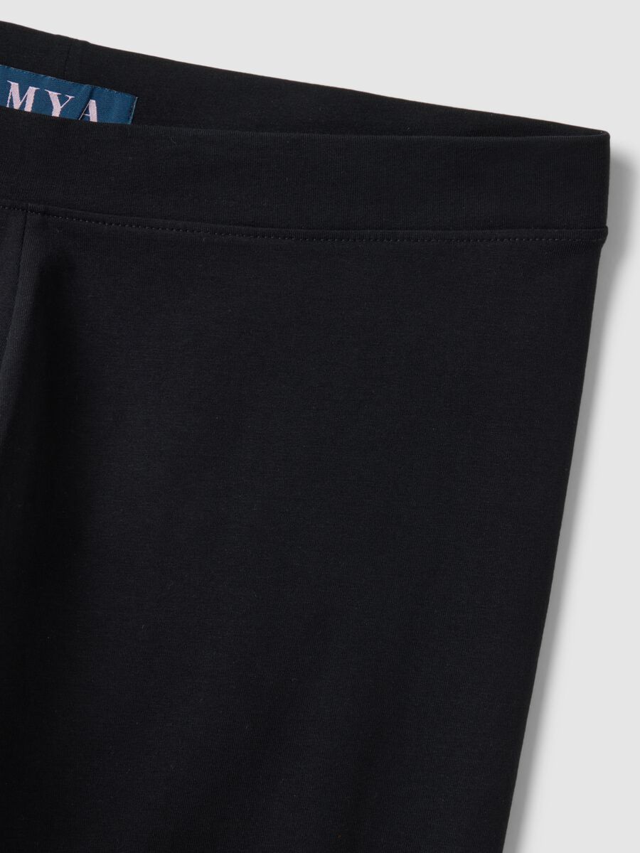 Schwarze Skinny-Fit-Leggings aus Stretch-Baumwolle_5