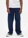 Blue Stretch Fabric Trousers for Kids_1