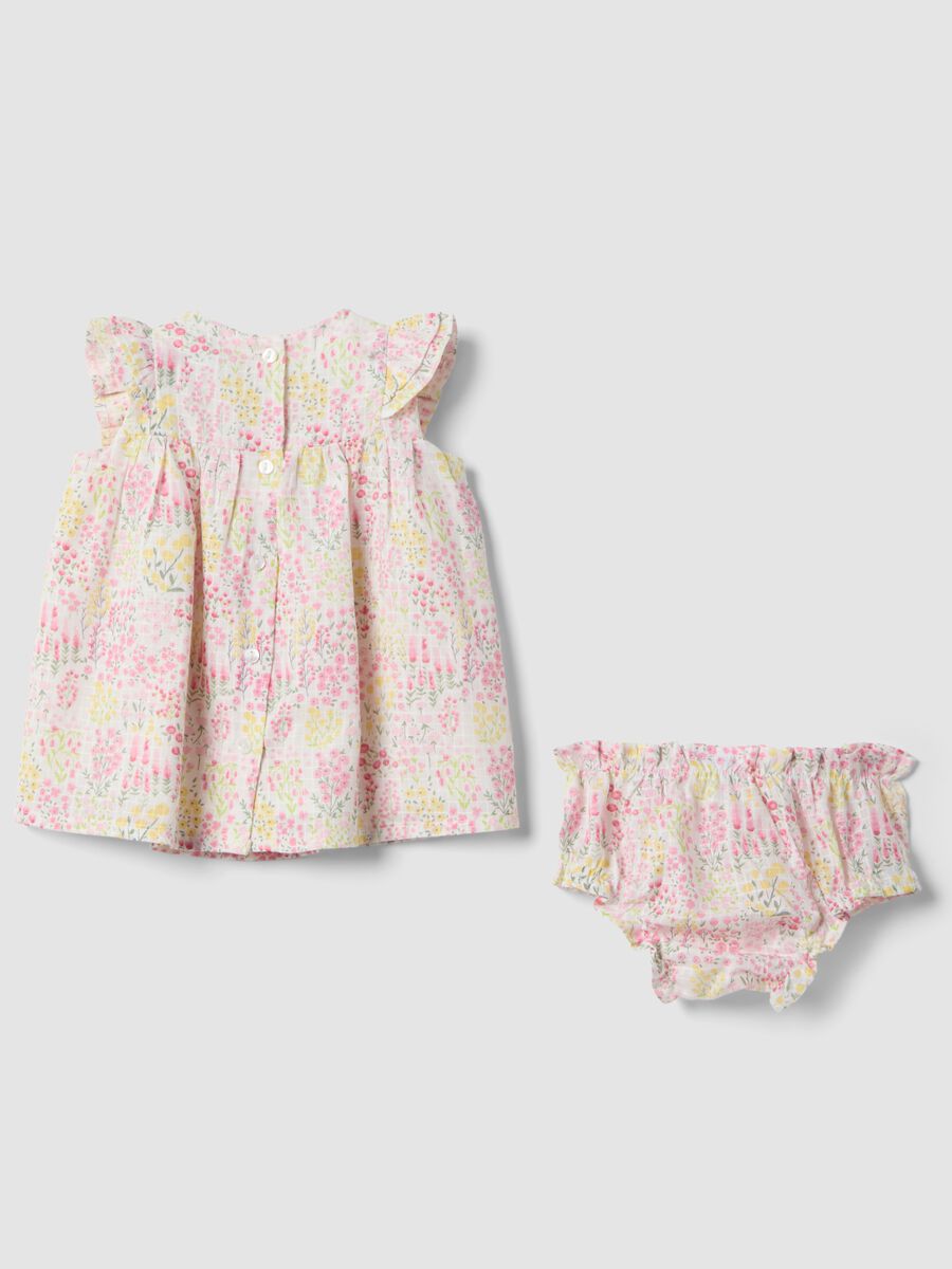 Newborn girl's regular fit multicolour pure cotton set_1