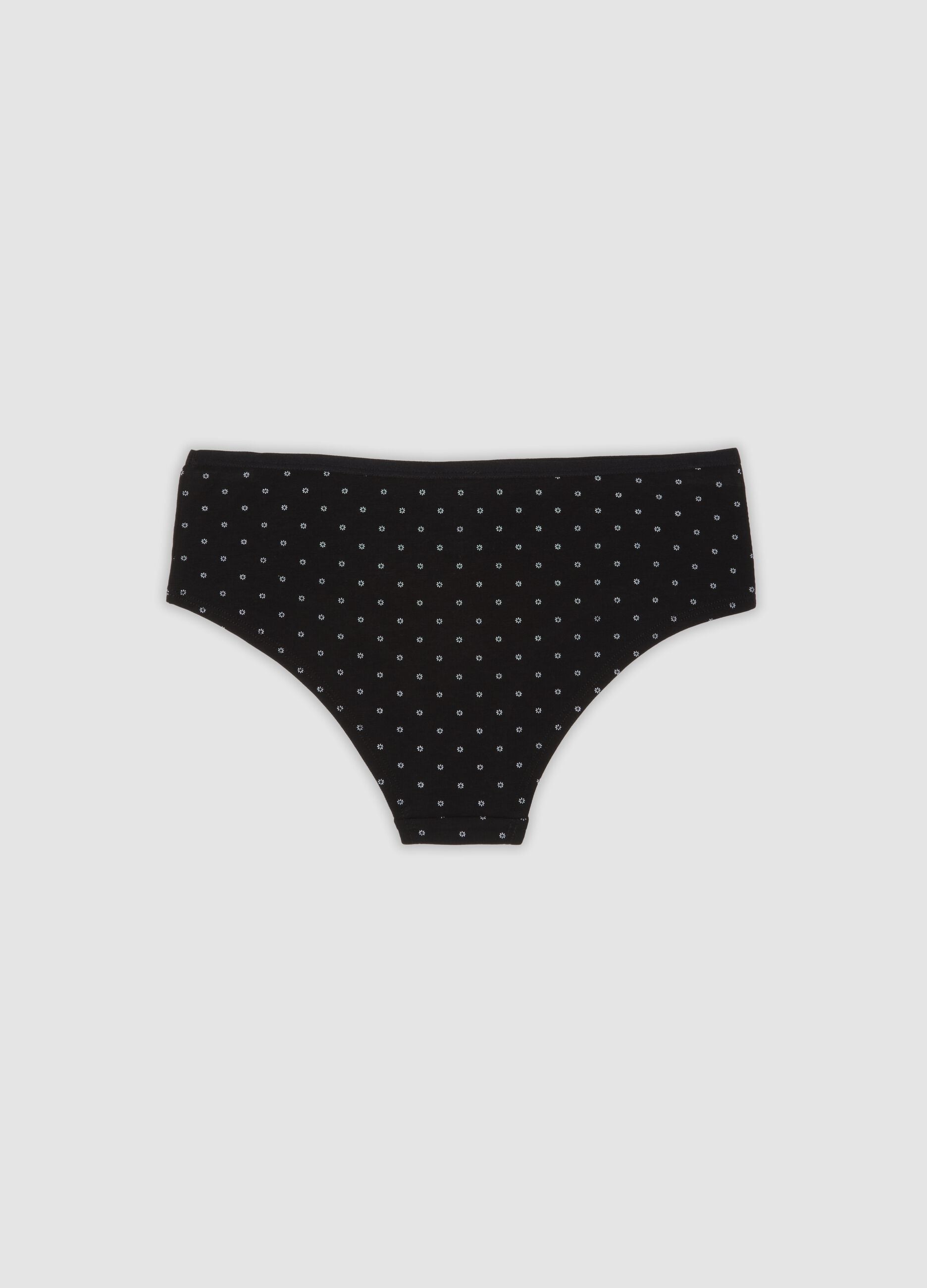 5er-Pack schwarze Slips aus Stretchmaterial