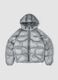 Nylon Ripstop Hooded Puffer Jacket in Grey_0