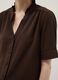 Camisa castanha de manga curta em puro algod&atilde;o regular fit_3