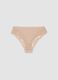 Beige stretch microfibre briefs with lace_1