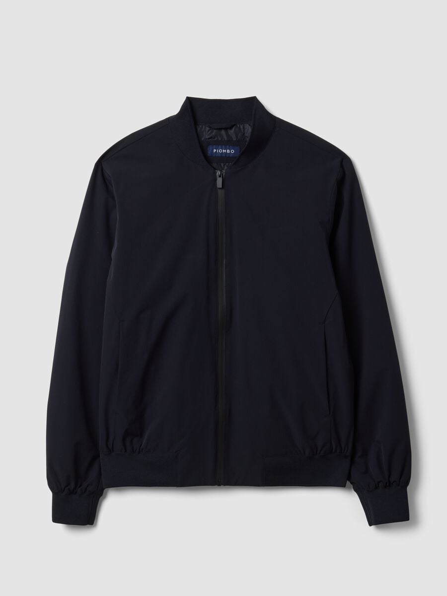 Blue regular-fit zip jacket_0