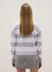 Regular fit girl's multicoloured striped cotton blend jumper_1