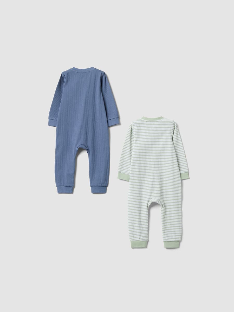 2er-Pack bunte Baby-Schlafanz&uuml;ge aus elastischem Bio-Baumwollmix_1