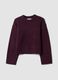 Purple stretch wool crew-neck jumper, oversized fit_4