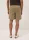 Beige regular-fit pure cotton shorts_2