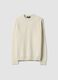 White crew-neck regular-fit knit jersey jumper_0
