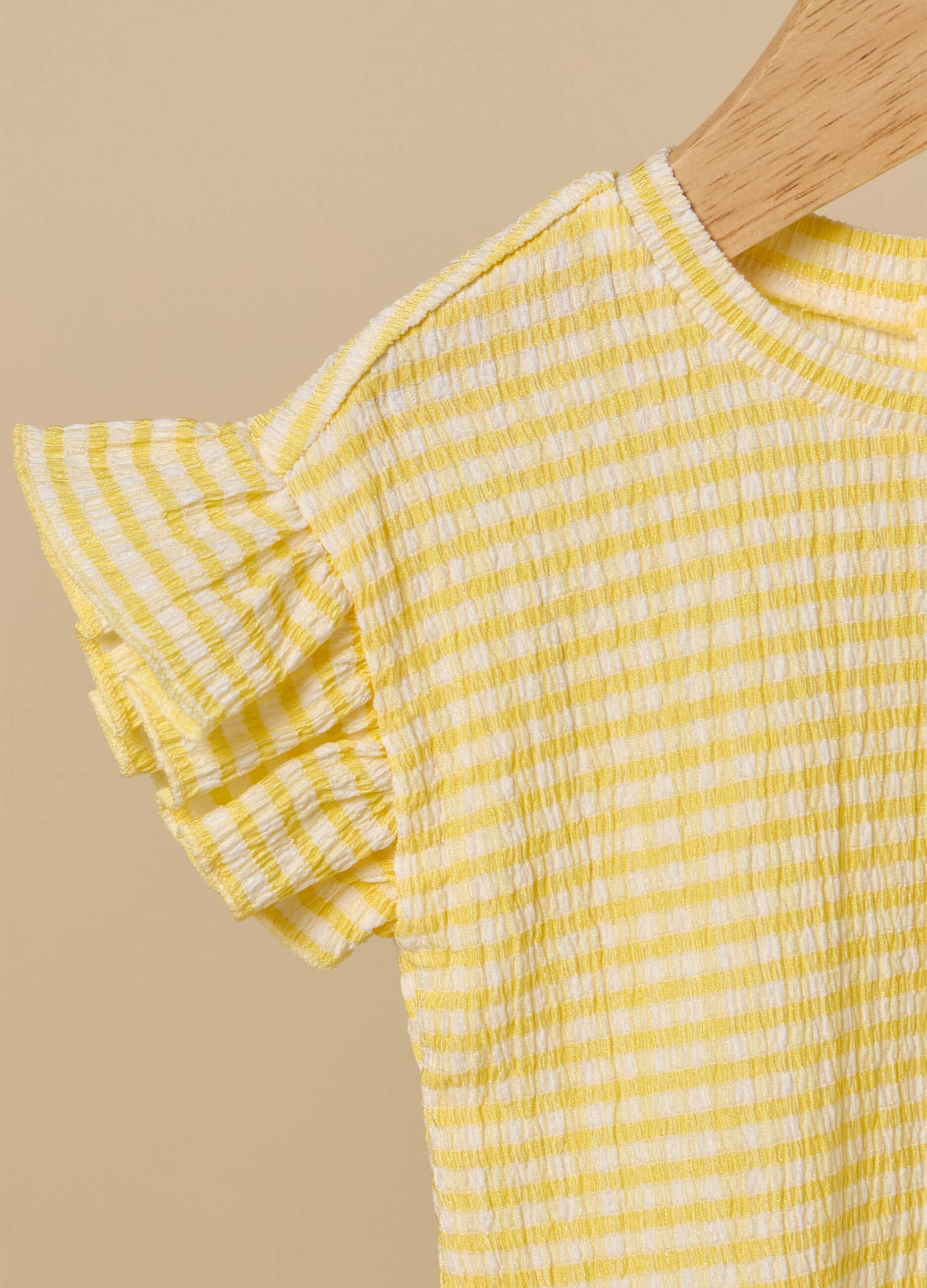 Crepe striped blouse
