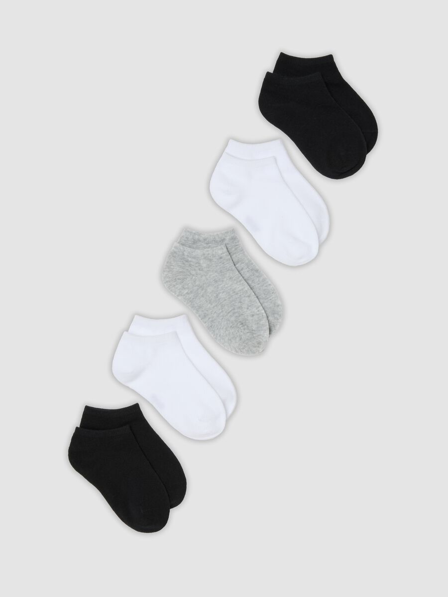 5er-Pack kurze, mehrfarbige Kn&ouml;chelsocken aus Bio-Baumwolle f&uuml;r Jungen_0