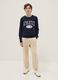 Beige jogger trousers for boys in pure organic cotton regular fit_0