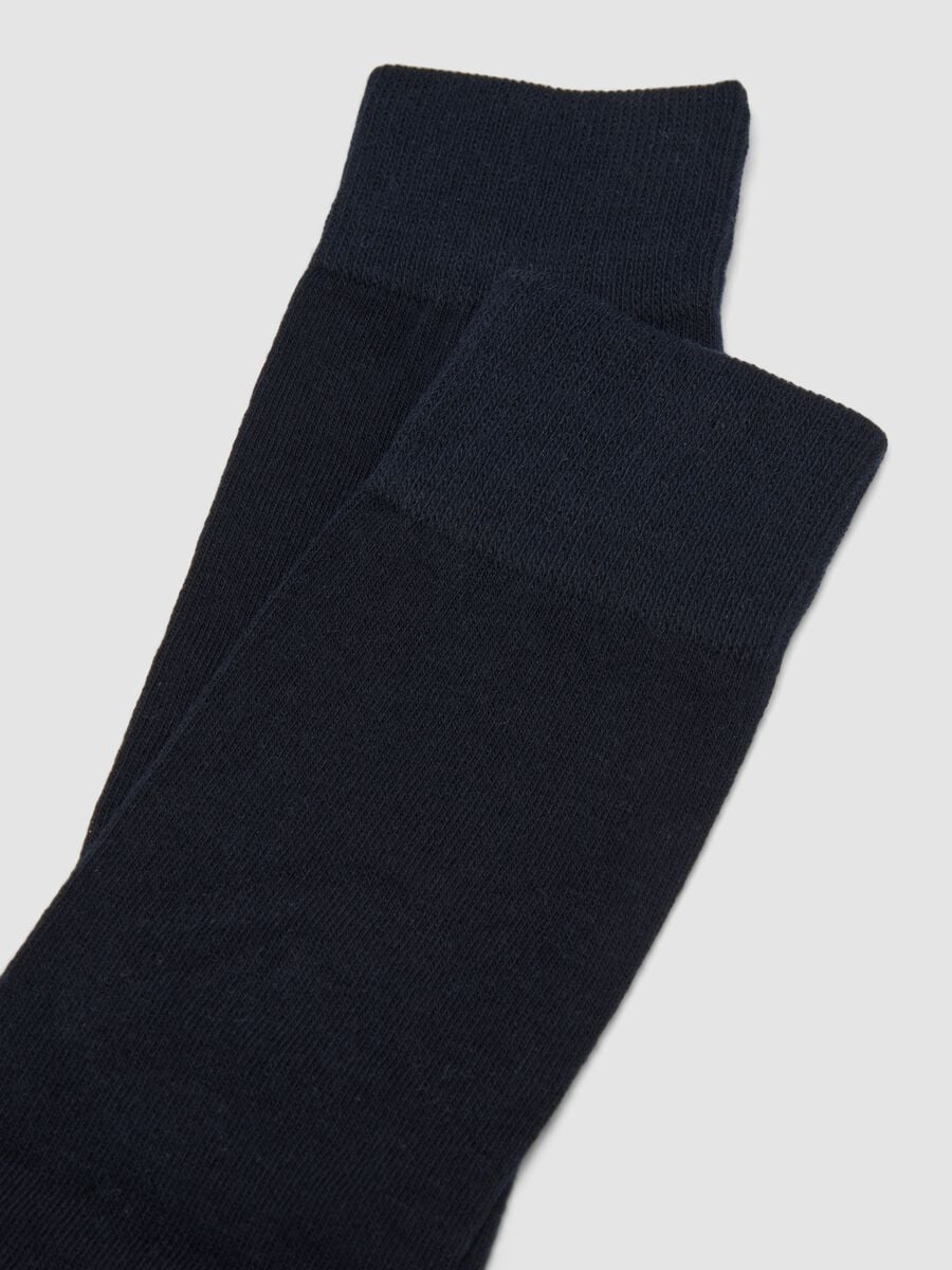 3er-Pack lange blaue Socken aus elastischer Bio-Baumwolle_2