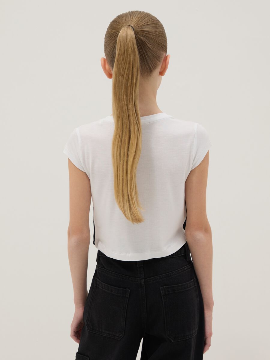 Girl's multicolour pure viscose regular fit t-shirt with waistcoat_1