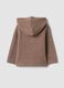 Braune Strickjacke mit Rundhalsausschnitt und Kapuze_1