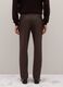 Brown Stretch Cotton Slim Fit Trousers_2