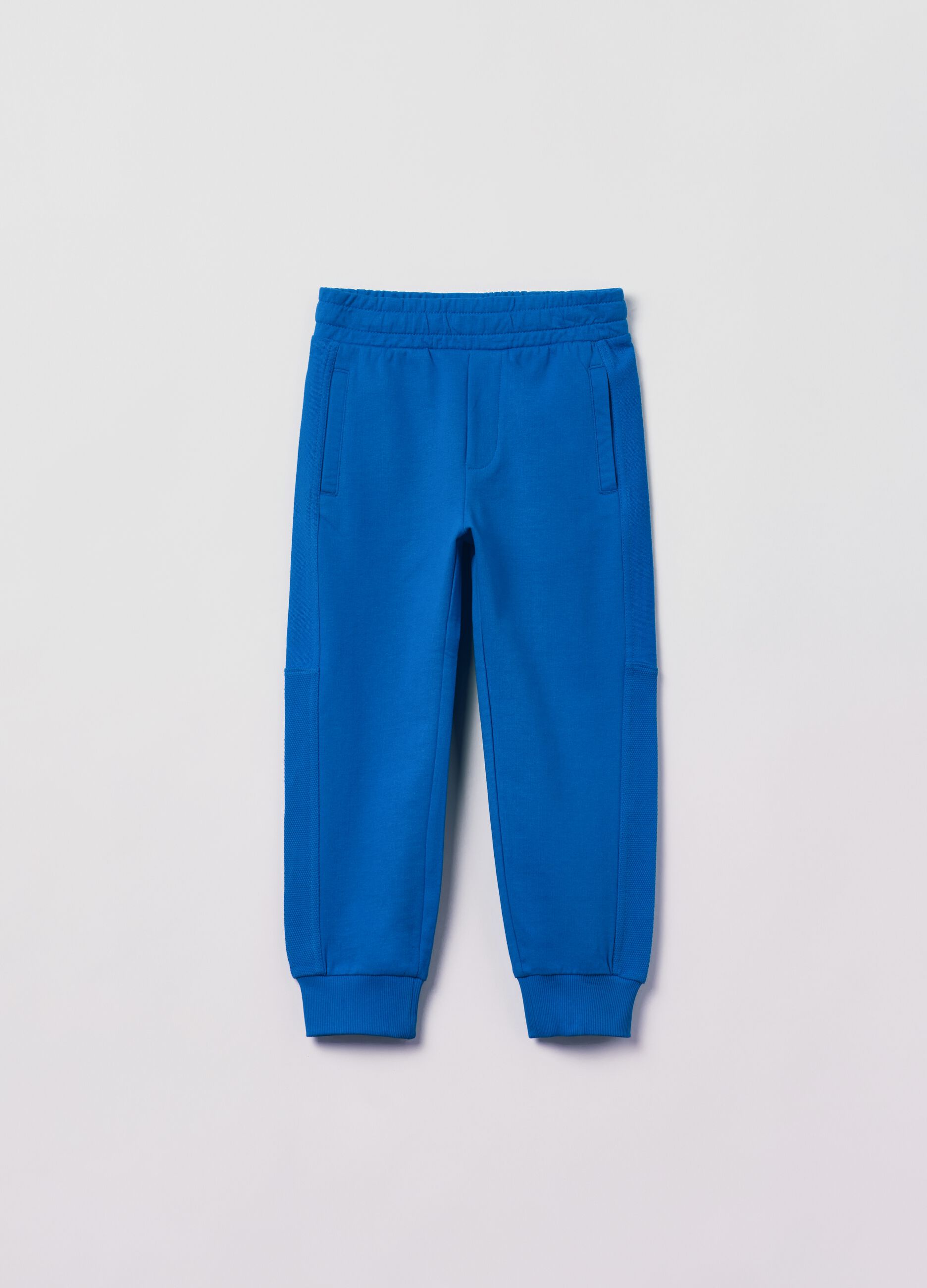 Solid colour plush joggers with pockets
