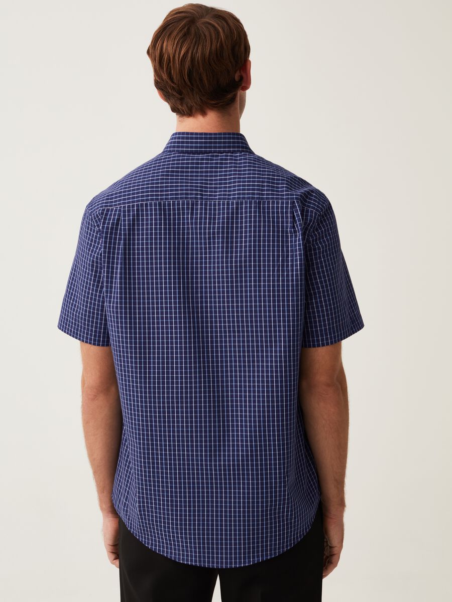 Short-sleeved easy-iron check shirt_2