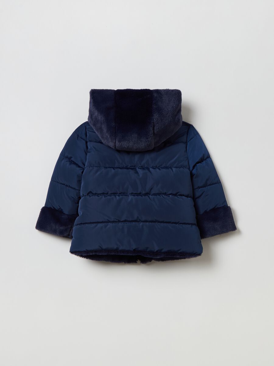 Padded jacket with faux fur lining_1