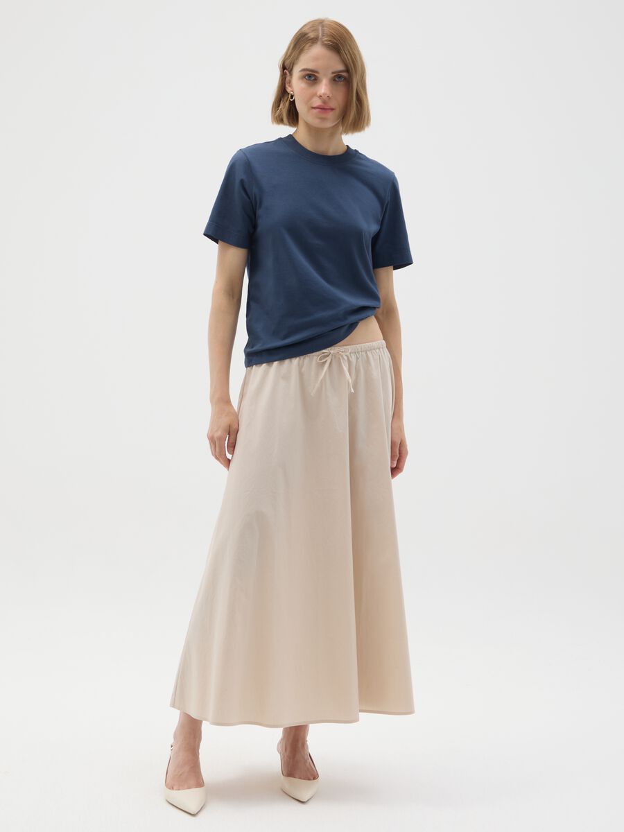 Blue T-shirt in pure Italian cotton regular fit_1