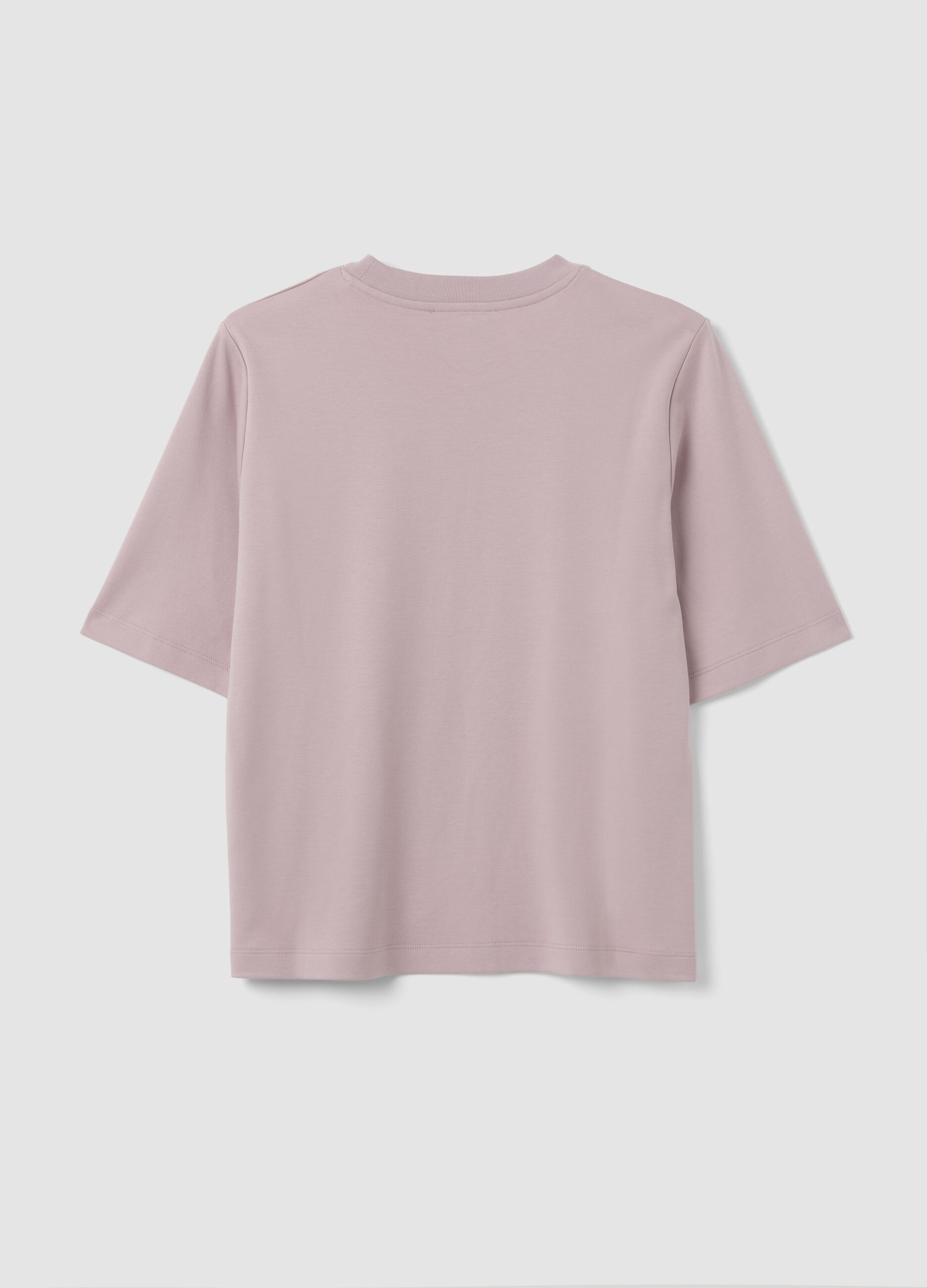 &Rho;&omicron;&zeta; T-shirt boxy fit &alpha;&pi;ό &mu;ί&gamma;&mu;&alpha; &beta;&alpha;&mu;&beta;&alpha;&kappa;&iota;&omicron;ύ &kappa;&alpha;&iota; &beta;&iota;&sigma;&kappa;ό&zeta;&eta;&sigmaf;