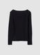 T-shirt nera in puro cotone con girocollo regular fit_6