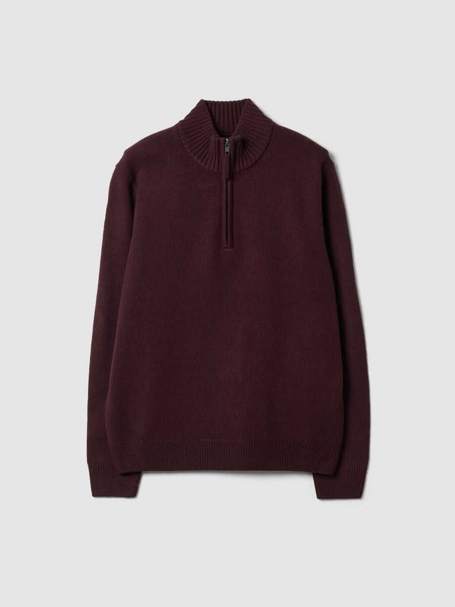 Purple regular-fit long-sleeve half-zip top_0