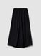 Girls' black pure cotton wide leg trousers_4