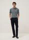 Grey pure cotton slim-fit short-sleeve polo_1