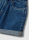 Blue pure cotton denim shorts_1