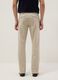 Beige Slim Fit Stretch Cotton Chino Trousers_2