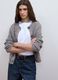 Grey pure cotton knit cardigan in regular fit_2