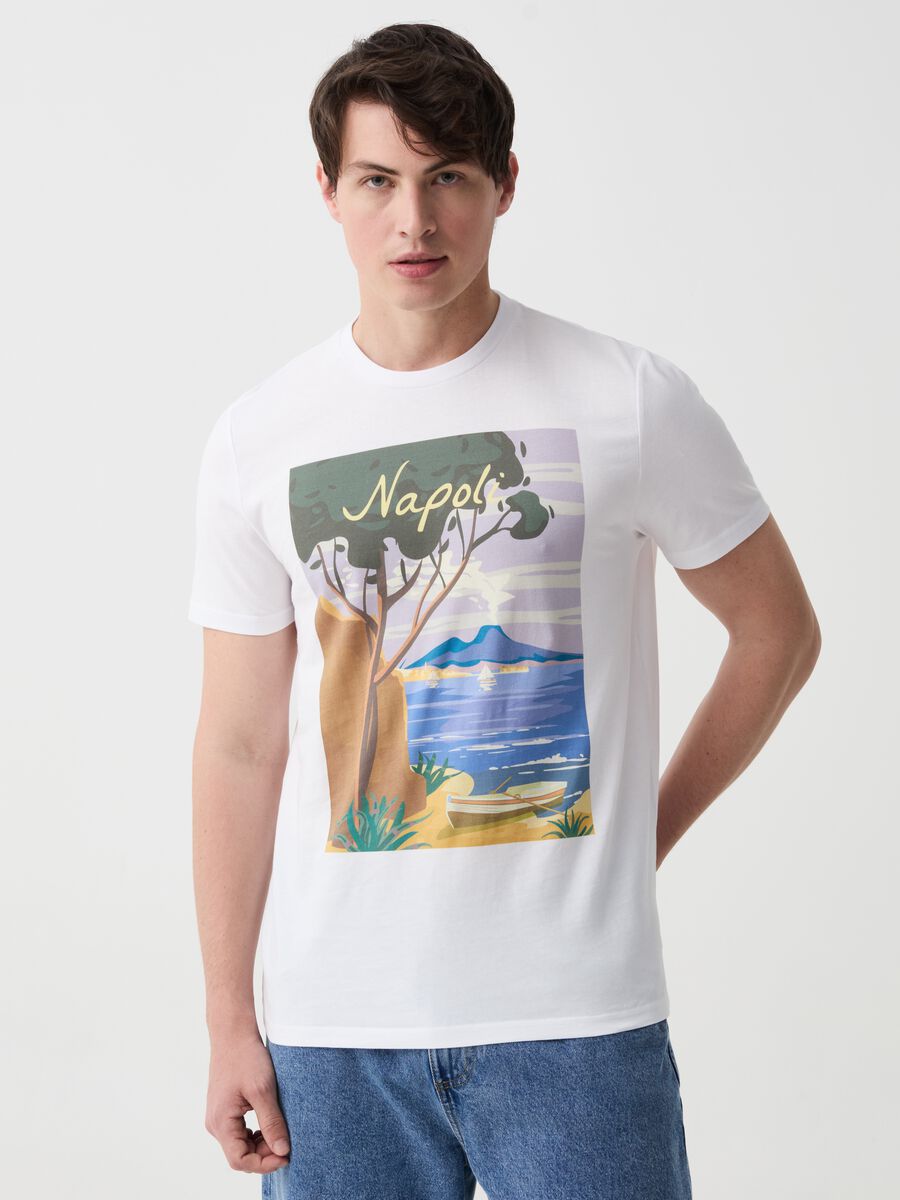 Camiseta de algodón con estampado Napoli_0