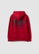 Red cotton-blend hoodie with Chicago Bulls logo for boys_5