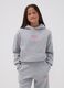 Grey cotton-blend hoodie for girls, regular fit_1