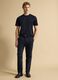 Blue pure cotton jersey T-shirt with crew neck, relaxed fit_1