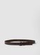 Brown belt with square metal buckle_0