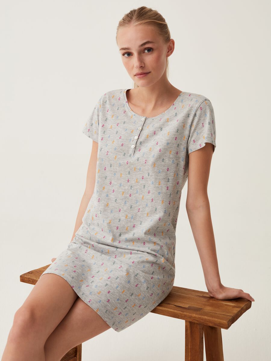 Nightdress with all-over print_0