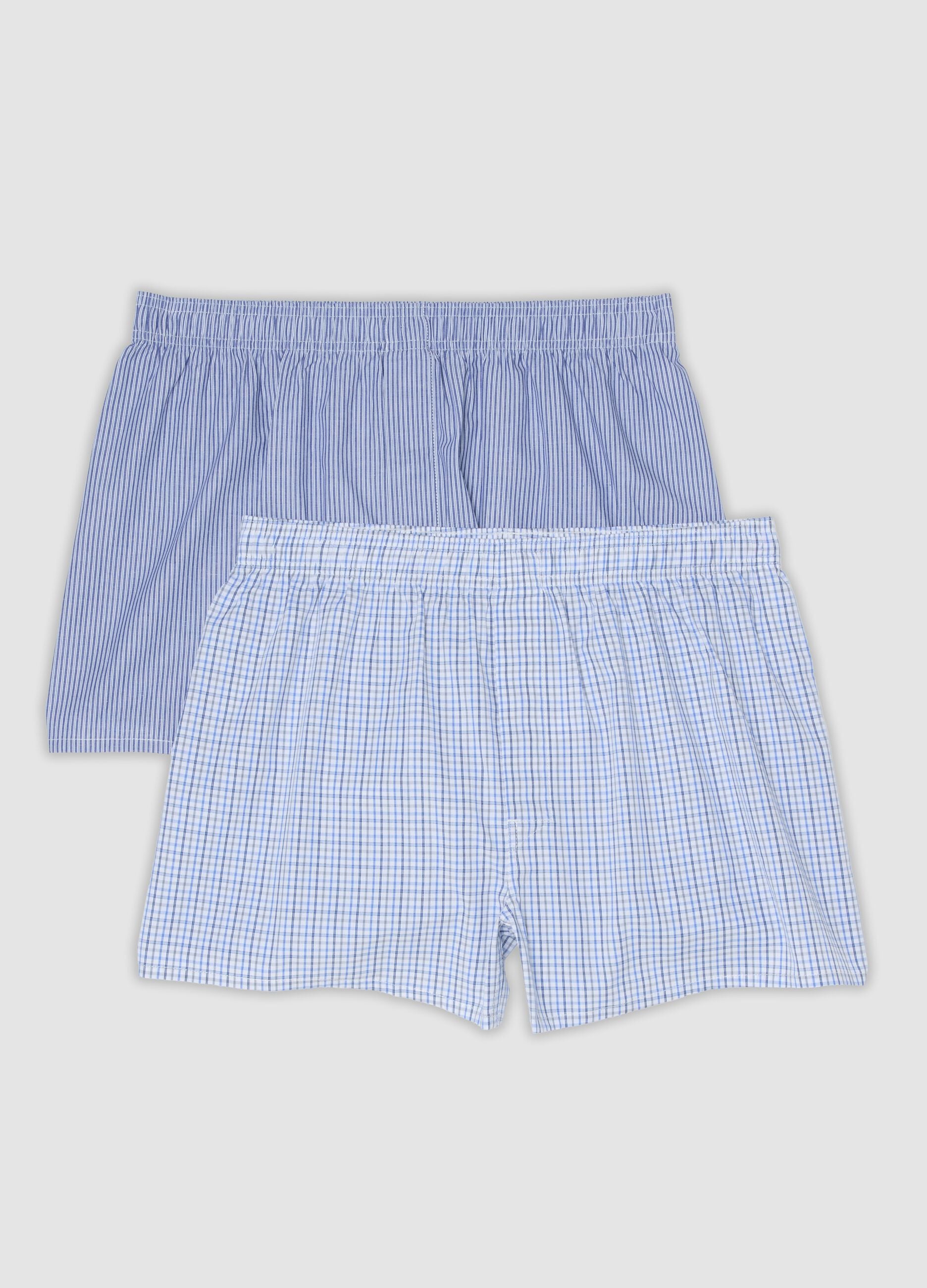 2er-Pack hellblaue Boxershorts aus reiner Bio-Baumwolle